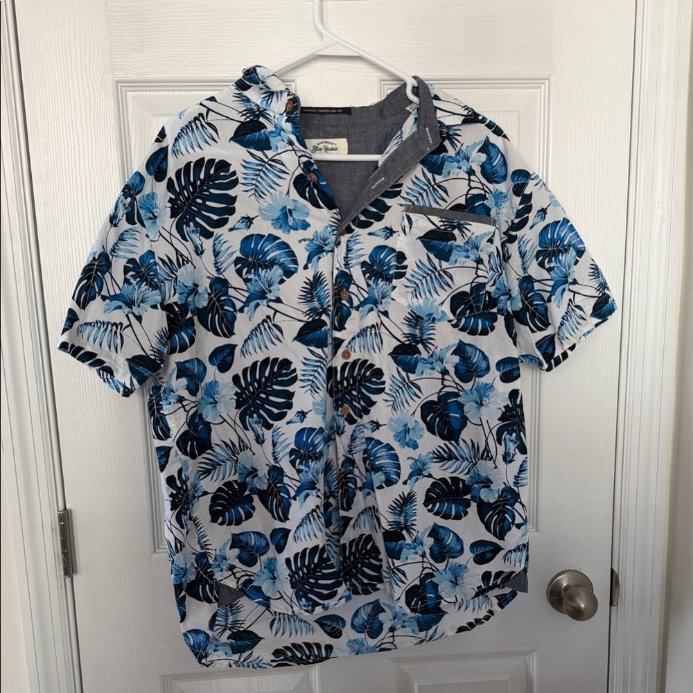 Elvis Presley Men's Blue Floral Shirt